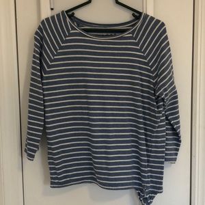 Loft striped sweater with tie detail